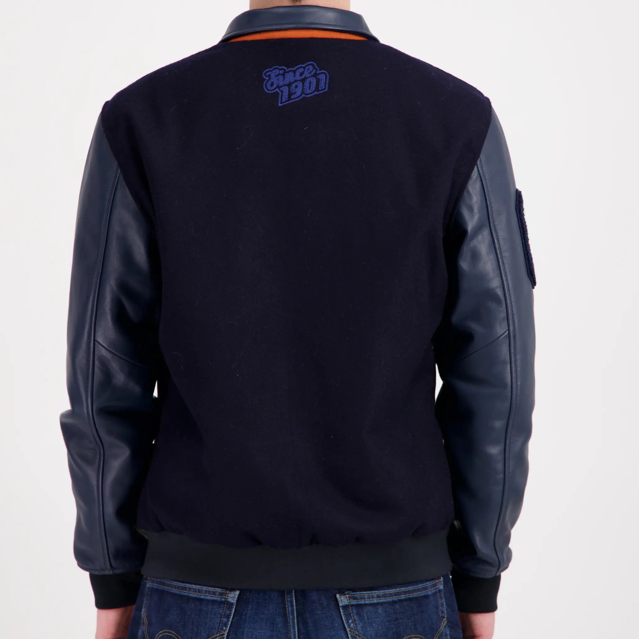 VESTE VARSITY CUIR & LAINE GULF -  Klubb