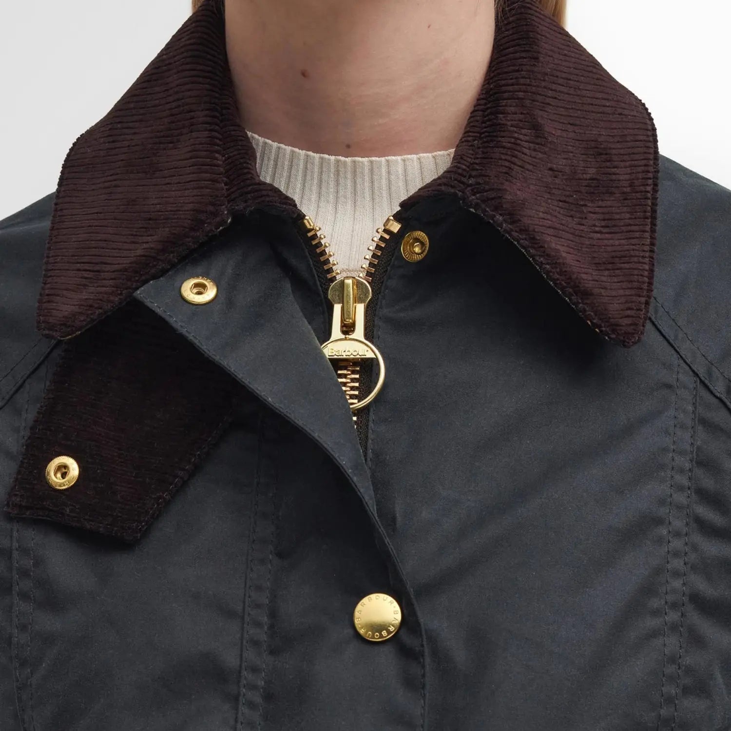 BARBOUR -  VESTE WAX BEADNELL CROPPED SAGE -  Klubb