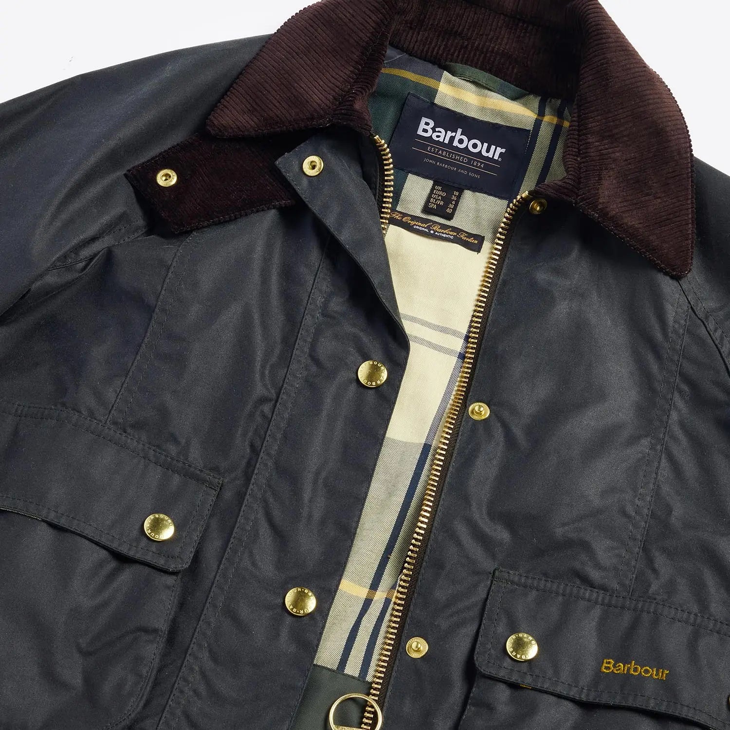 BARBOUR -  VESTE WAX BEADNELL CROPPED SAGE -  Klubb