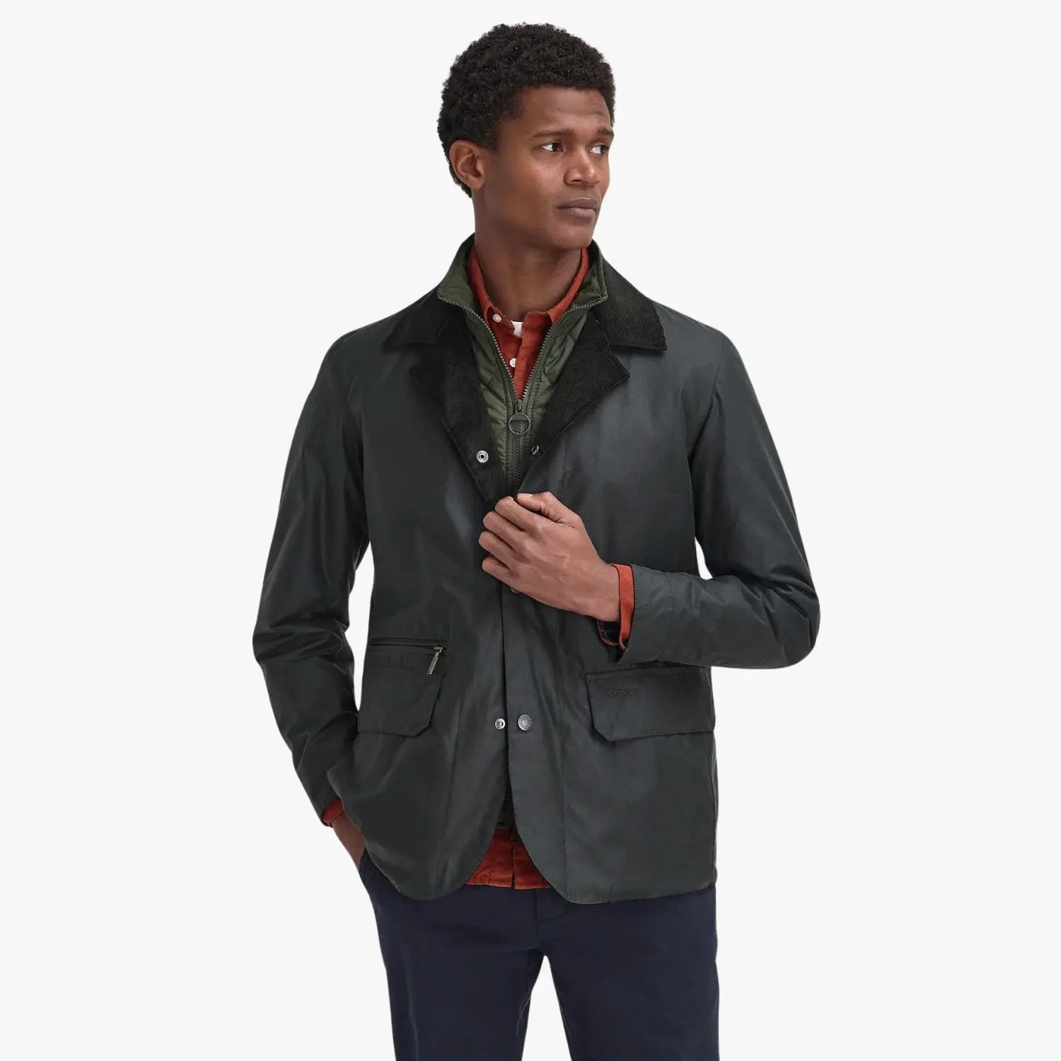 VESTE WAX CRASTER - SAGE BARBOUR -  Klubb