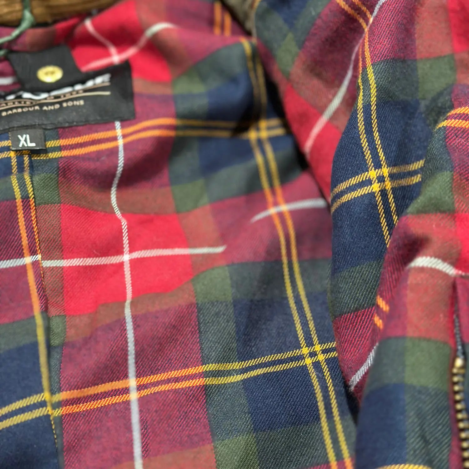 BARBOUR -  VESTE WAX FESTIVE ASHBY - SAGE / WINTER BERRY -  Klubb