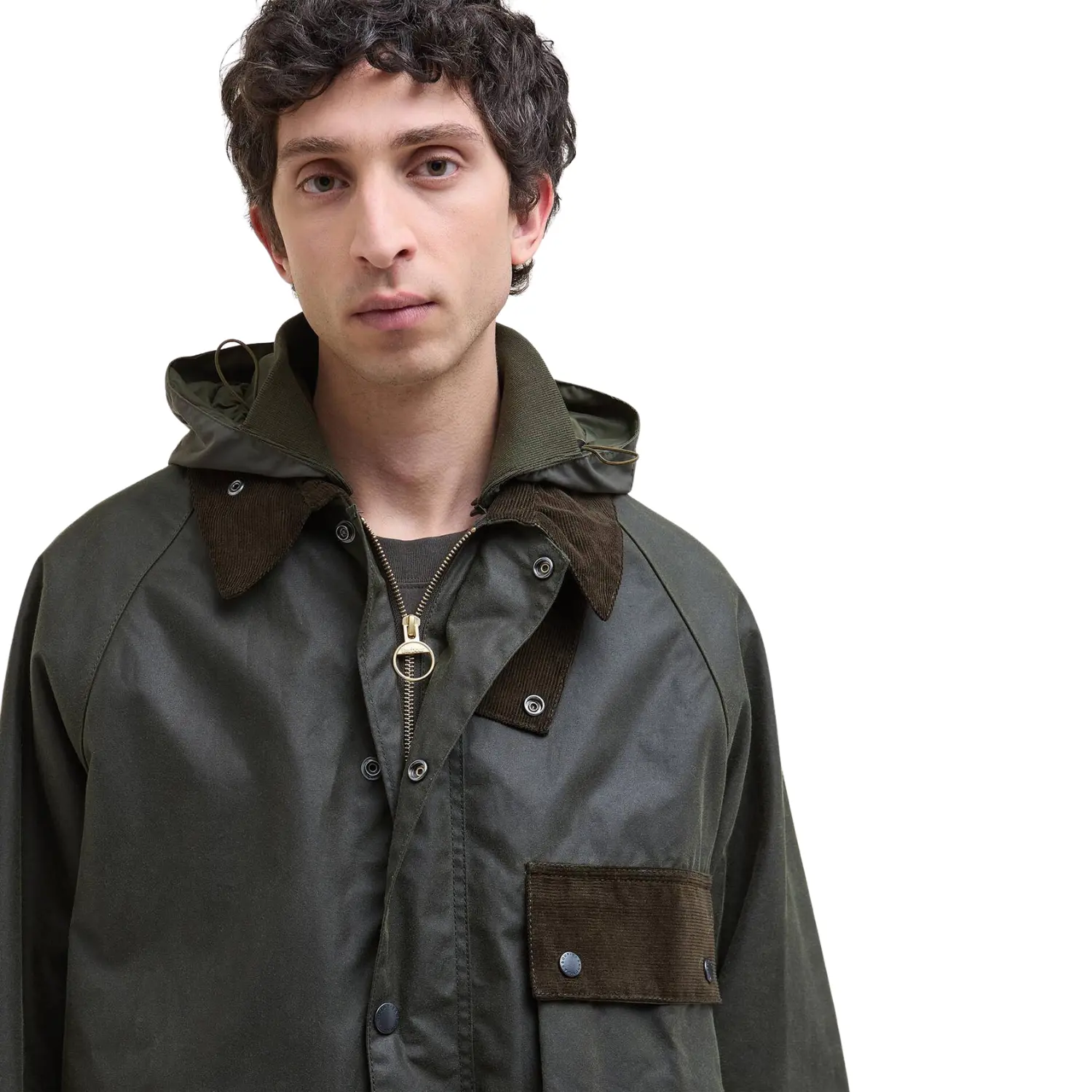 BARBOUR -  VESTE WAX MODIFIED SOLWAY - OLIVE -  Klubb