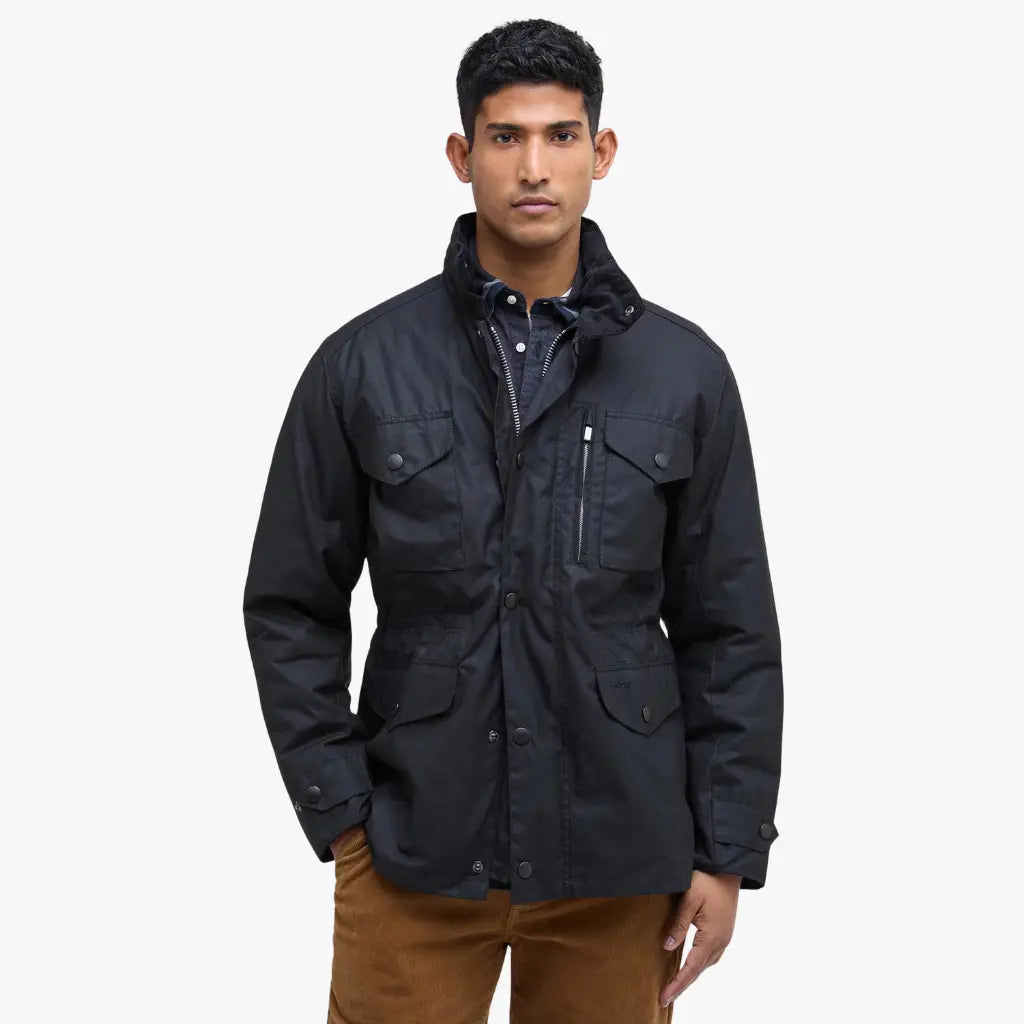 BARBOUR -  VESTE WAX SAPPER NOIR -  Klubb