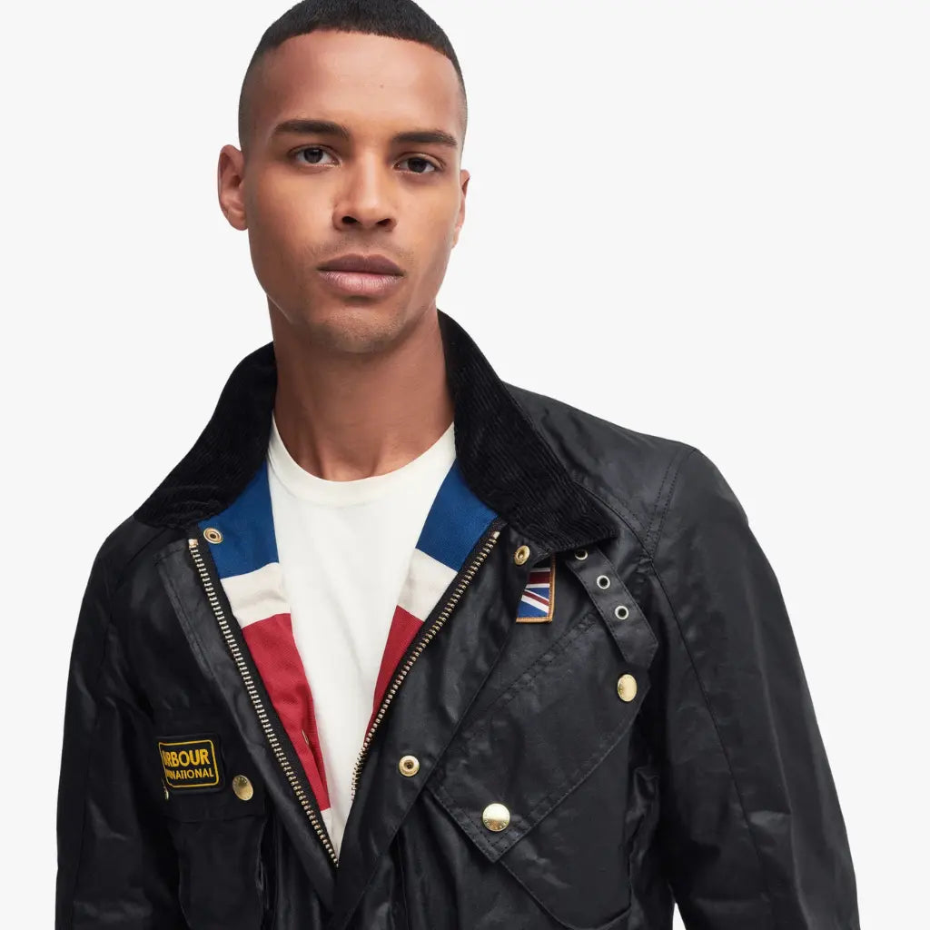 BARBOUR INTERNATIONAL -  VESTE WAX UNION JACK INTERNATIONAL -  Klubb