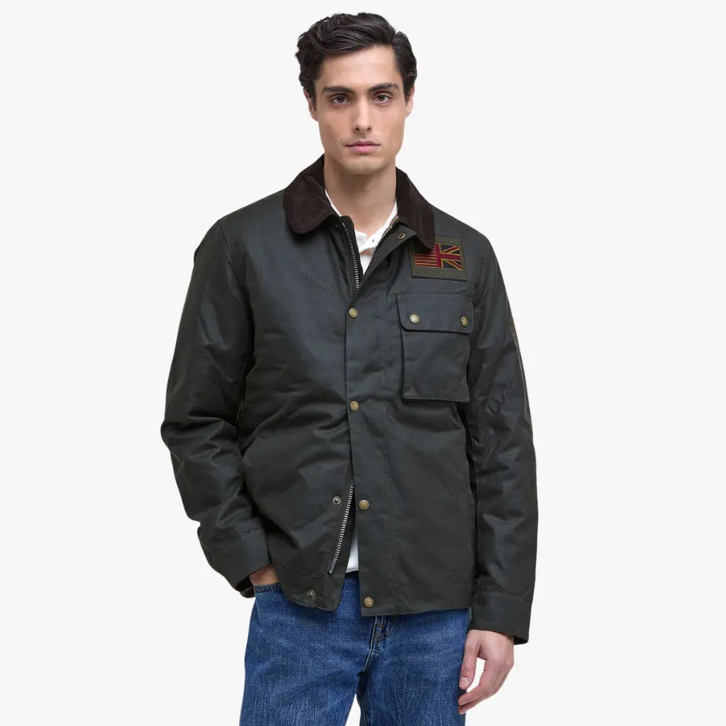BARBOUR INTERNATIONAL -  VESTE WORKERS WAX STEVE MCQUEEN SAGE -  Klubb