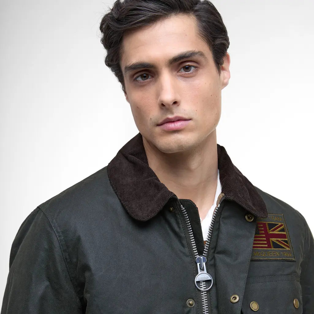 BARBOUR INTERNATIONAL -  VESTE WORKERS WAX STEVE MCQUEEN SAGE -  Klubb