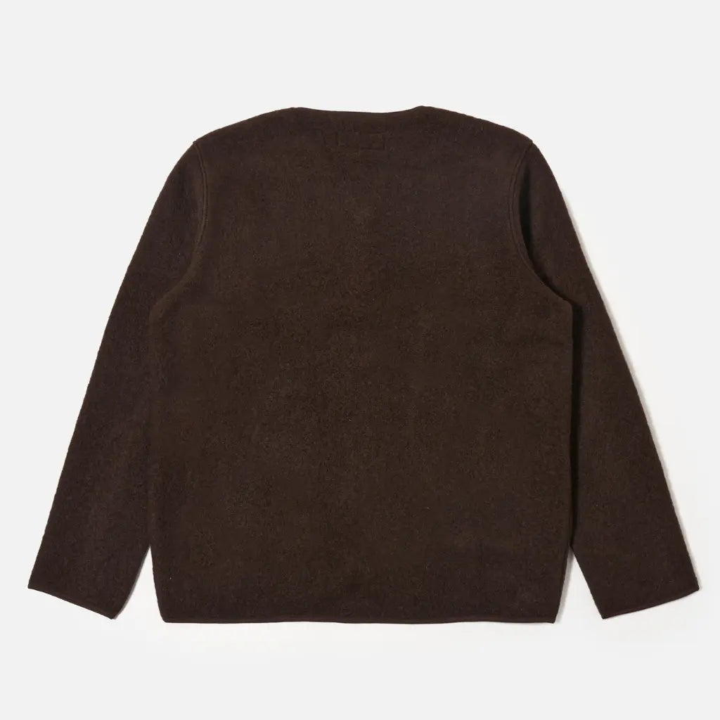 UNIVERSAL WORKS -  VESTE ZIP LINER LAINE BROWN -  Klubb