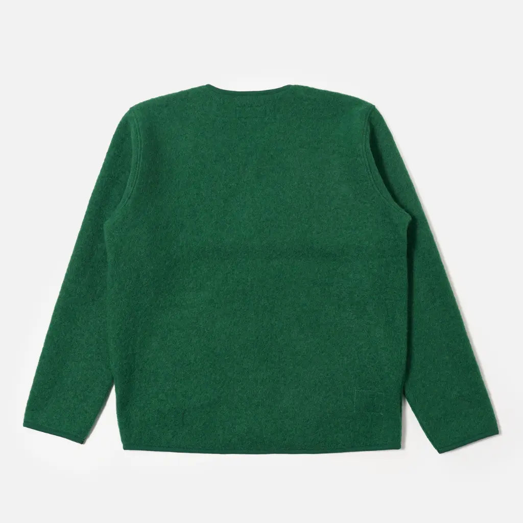 UNIVERSAL WORKS -  VESTE ZIP LINER LAINE VERT -  Klubb