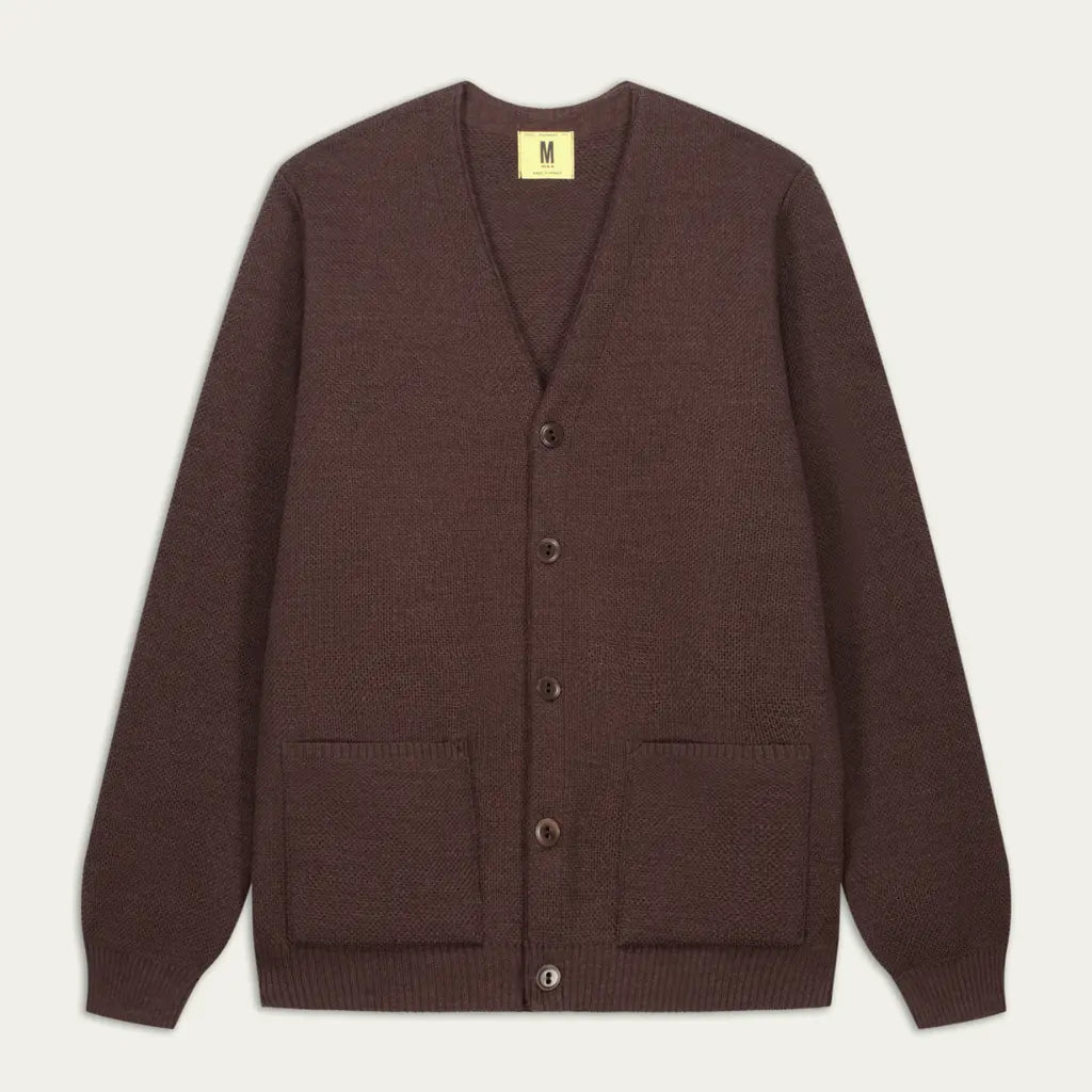 NITTO KNITWEAR -  YOUR CARDIGAN LAINE - MARRON -  Klubb