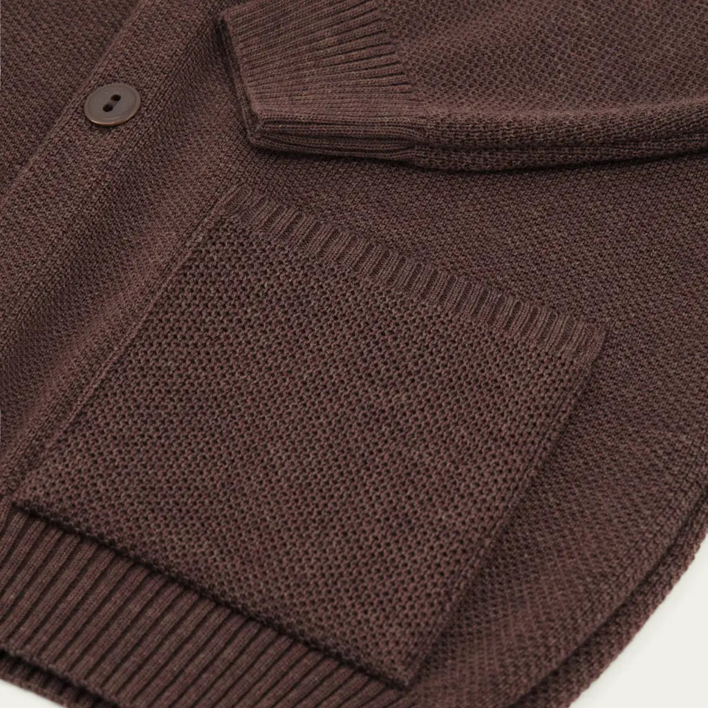 NITTO KNITWEAR -  YOUR CARDIGAN LAINE - MARRON -  Klubb