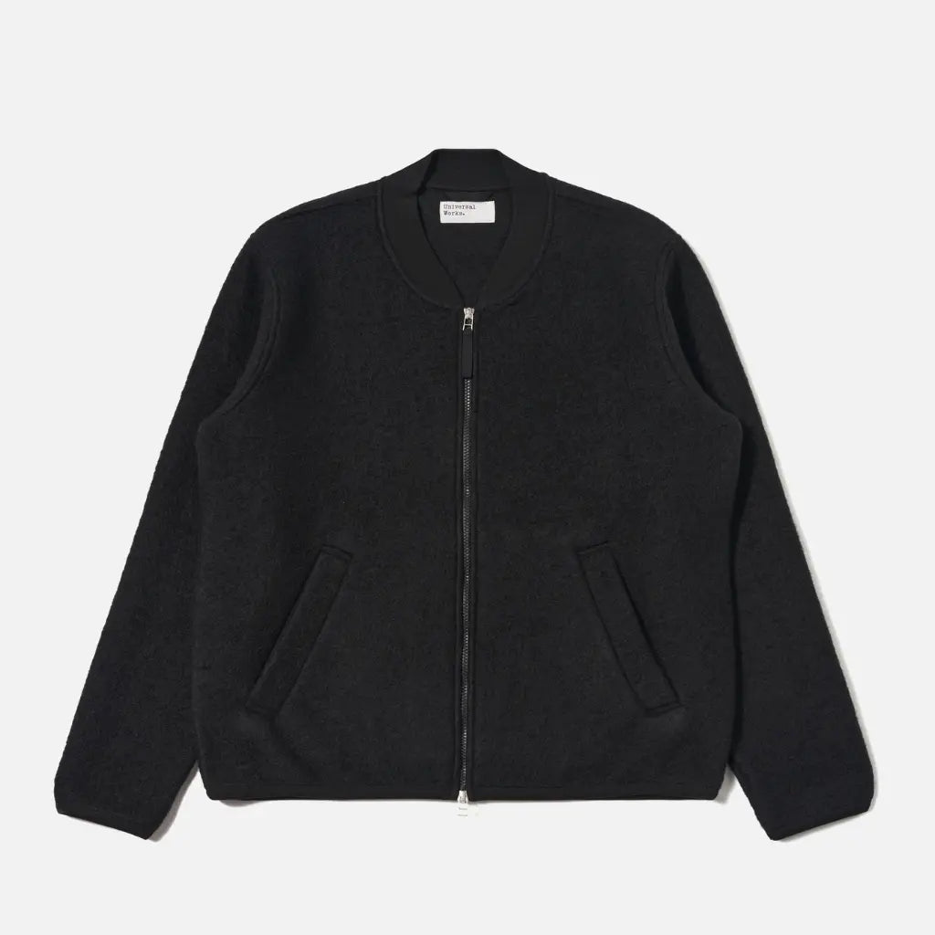 UNIVERSAL WORKS -  ZIP BOMBER BLACK -  Klubb