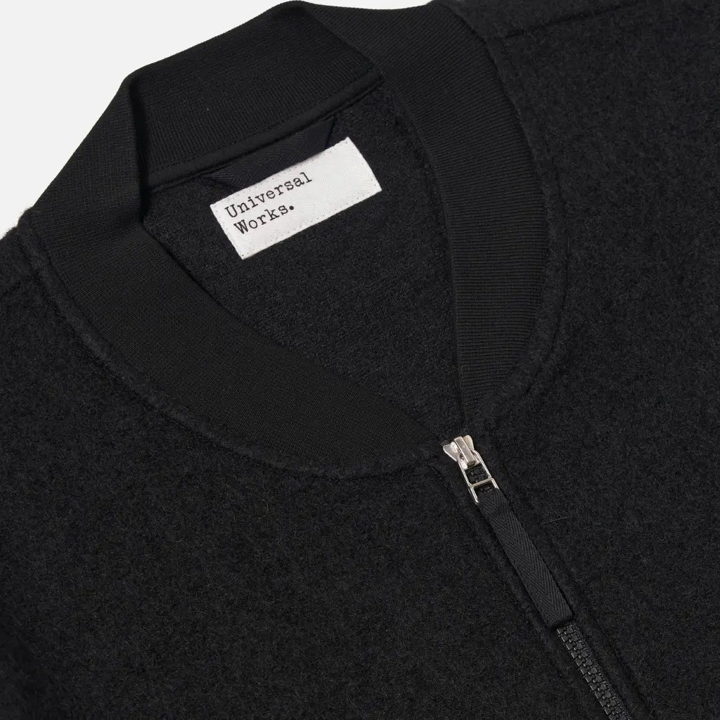 UNIVERSAL WORKS -  ZIP BOMBER BLACK -  Klubb