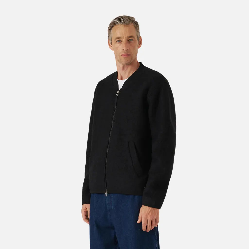 UNIVERSAL WORKS -  ZIP BOMBER BLACK -  Klubb