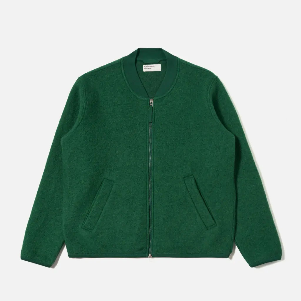 UNIVERSAL WORKS -  ZIP BOMBER GREEN -  Klubb