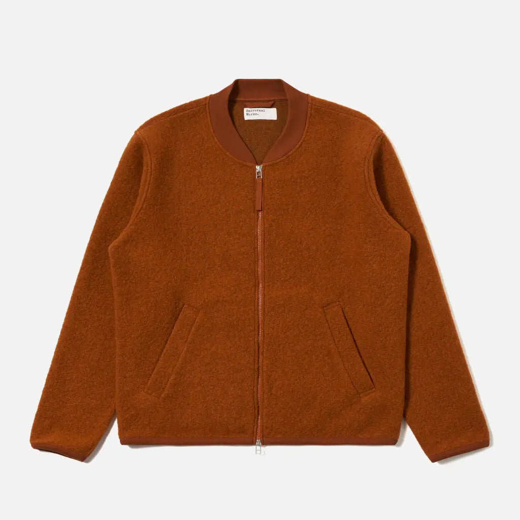 UNIVERSAL WORKS -  ZIP BOMBER RUST -  Klubb