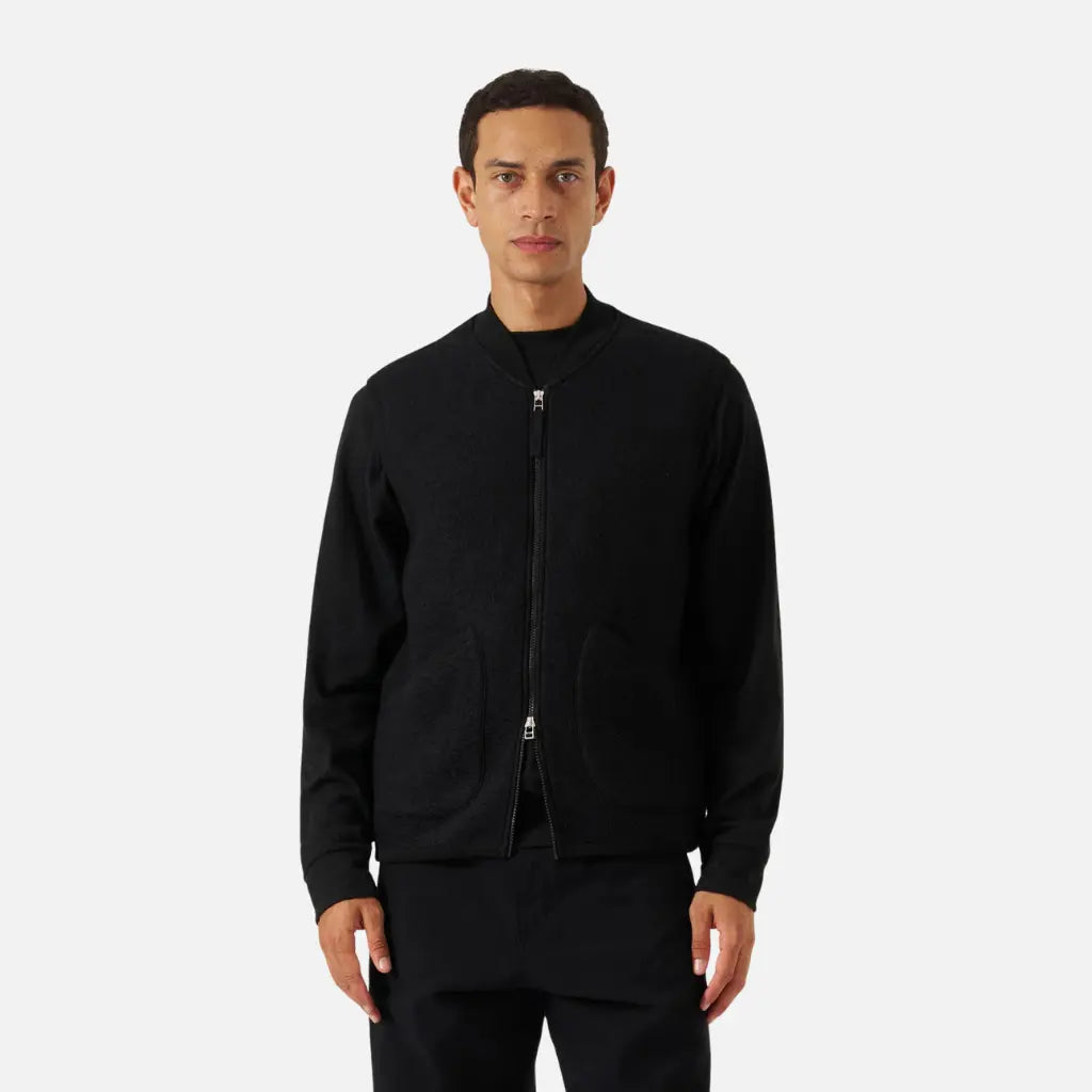 UNIVERSAL WORKS -  ZIP WAISTCOAT BLACK -  Klubb