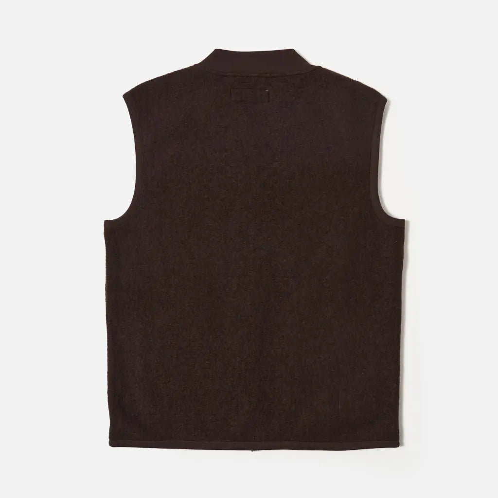 UNIVERSAL WORKS -  ZIP WAISTCOAT BROWN -  Klubb