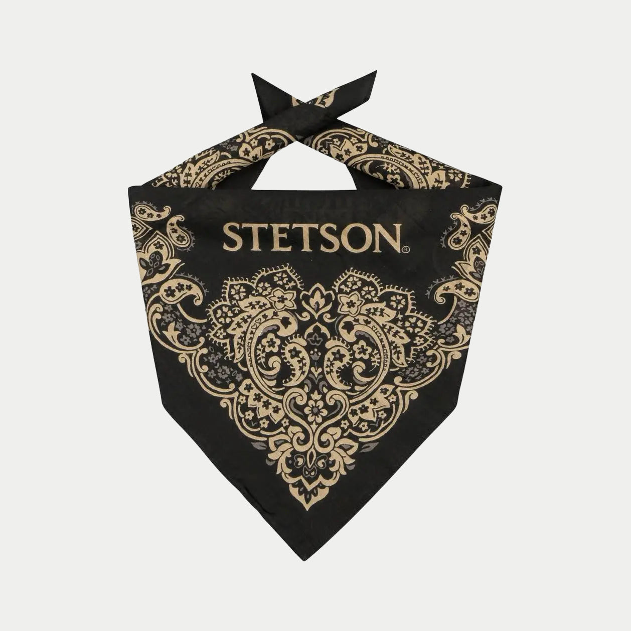 Bandana Paisley - Noir - Stetson - détail 2