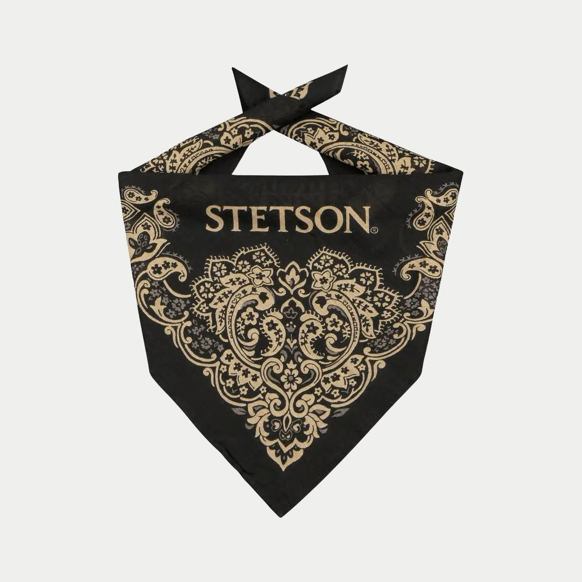 Bandana Paisley - Noir - Stetson - détail 2