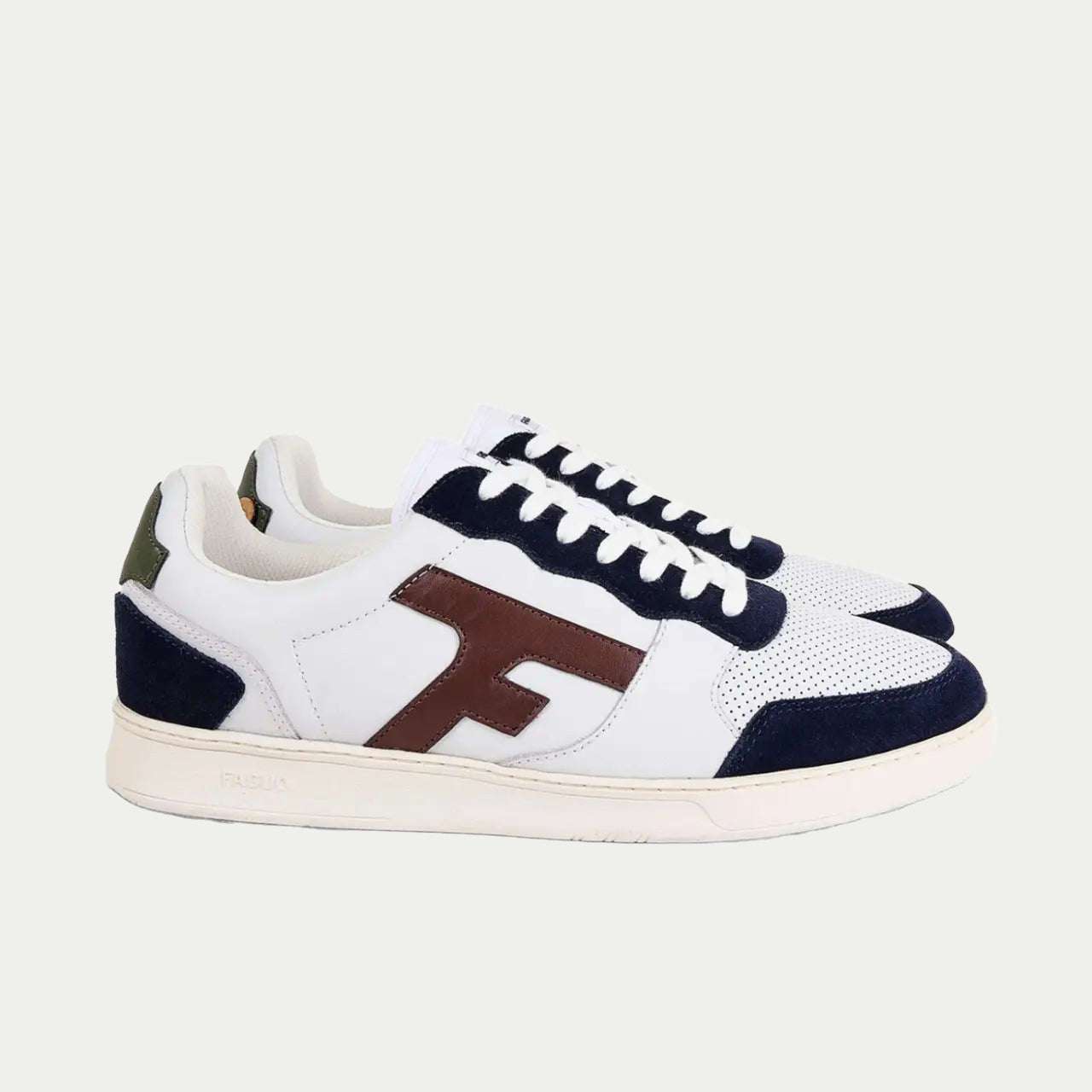 Baskets Hazel Blanches et Bleu Marine - Faguo