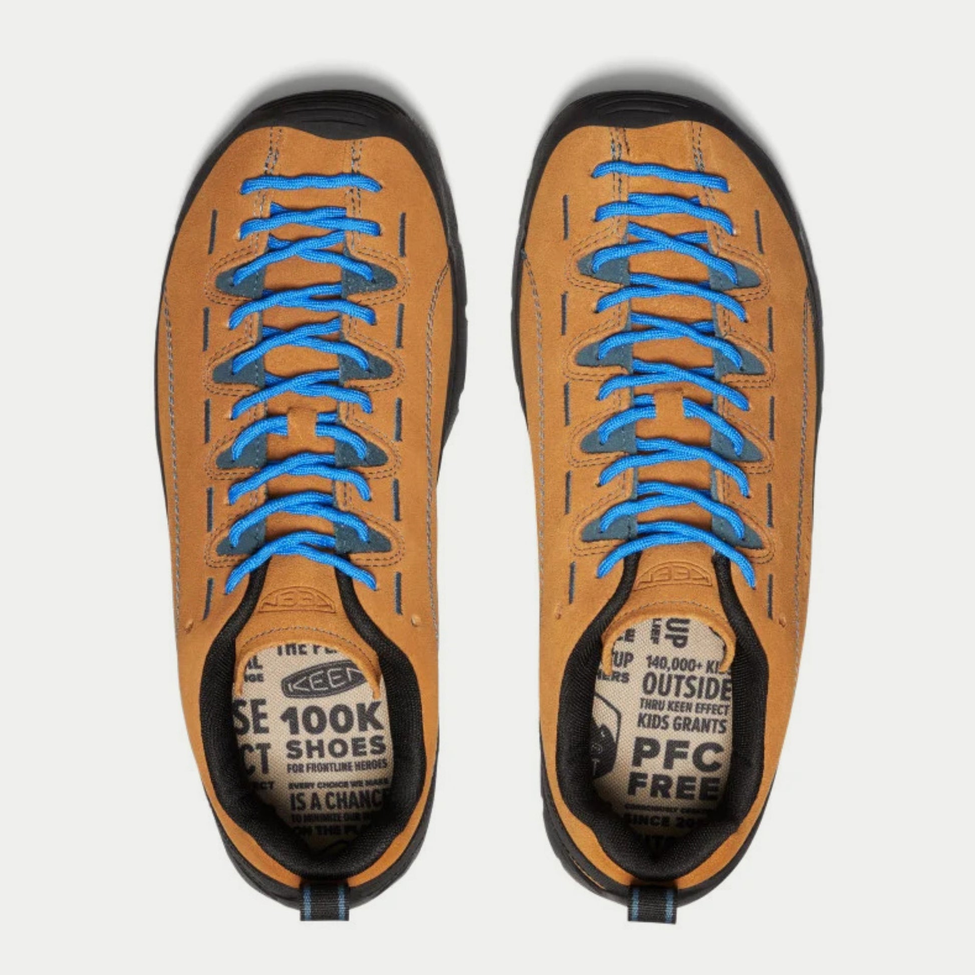 Baskets Jasper Cathay Spice & Orion Blue KEEN - vue de dessus, semelles intérieures imprimées