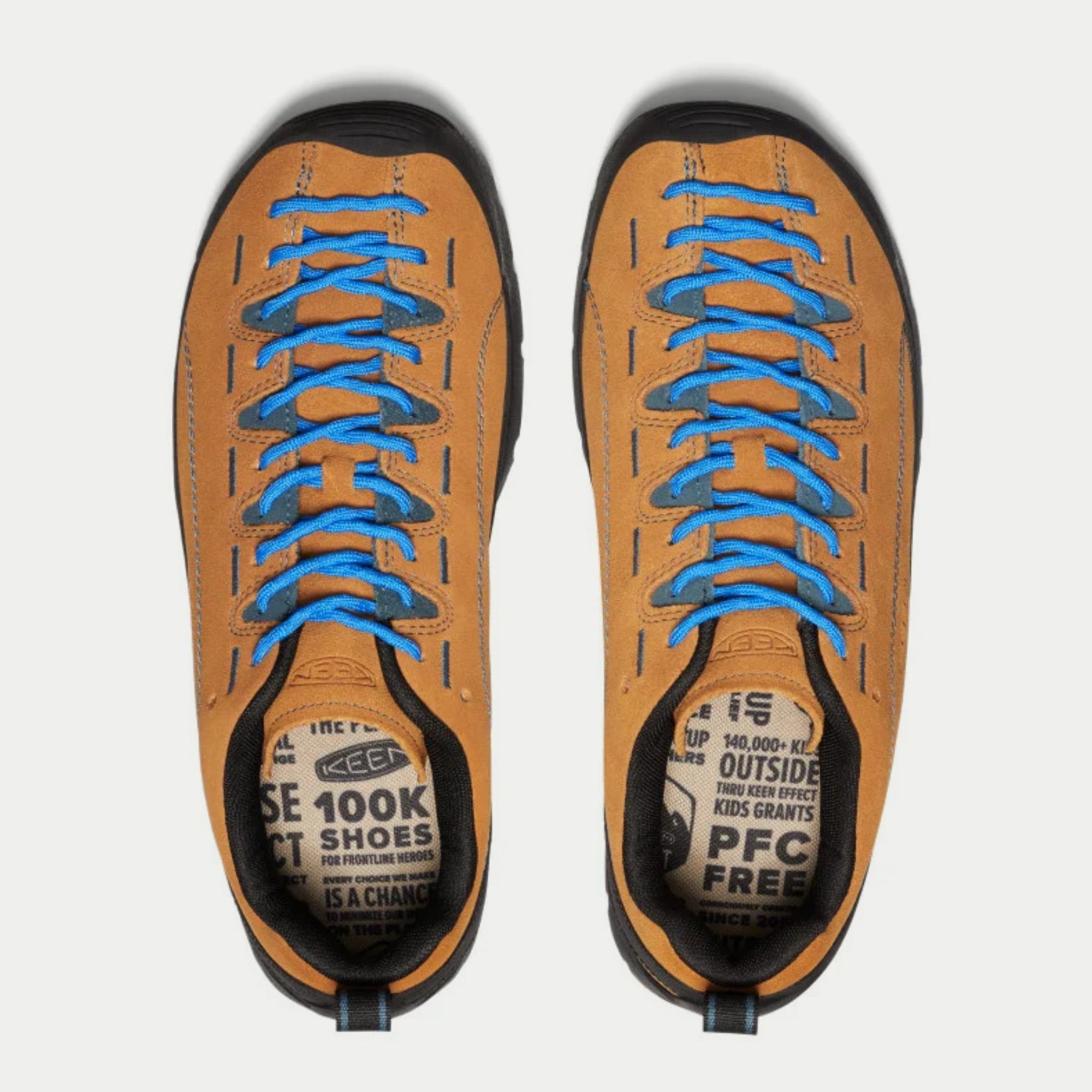 Baskets Jasper Cathay Spice & Orion Blue KEEN - vue de dessus, semelles intérieures imprimées