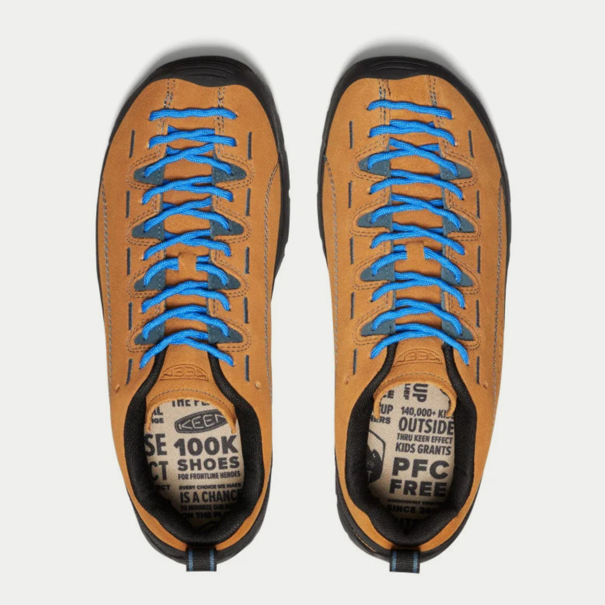 Baskets Jasper Cathay Spice & Orion Blue KEEN - vue de dessus, semelles intérieures imprimées