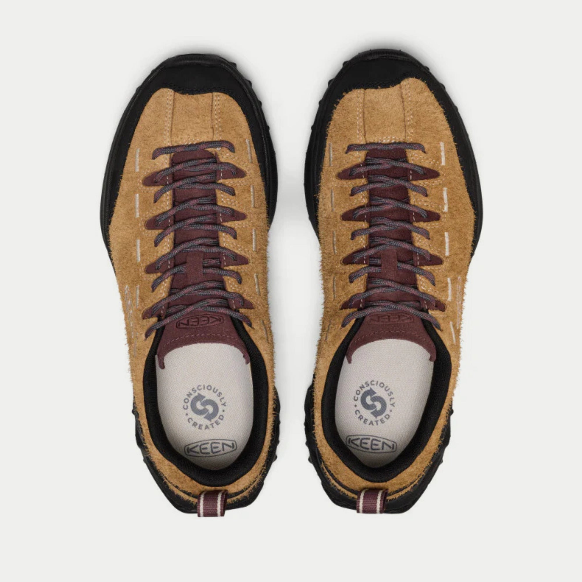 Baskets Jasper Zionic Chipmunk KEEN - vue de dessus, semelles intérieures amovibles grises Consciously Created