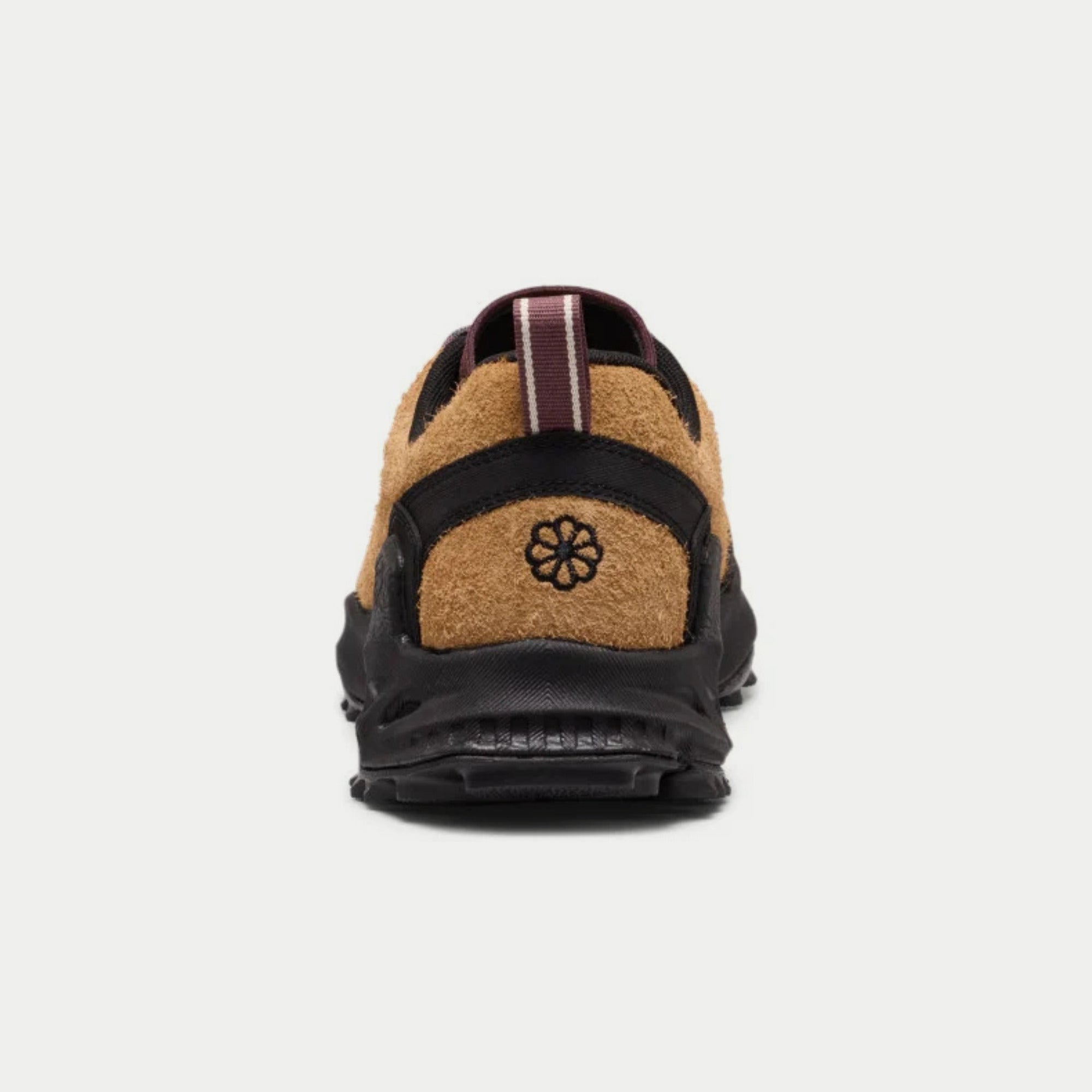 Baskets Jasper Zionic Chipmunk KEEN - vue arrière, logo fleur brodé et tirant de talon rayé bordeaux