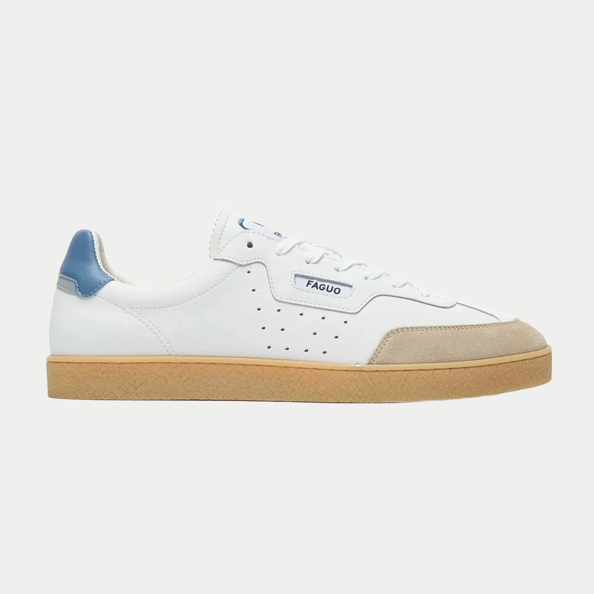 Baskets Lumbo Blanc et Bleu Ciel - Faguo