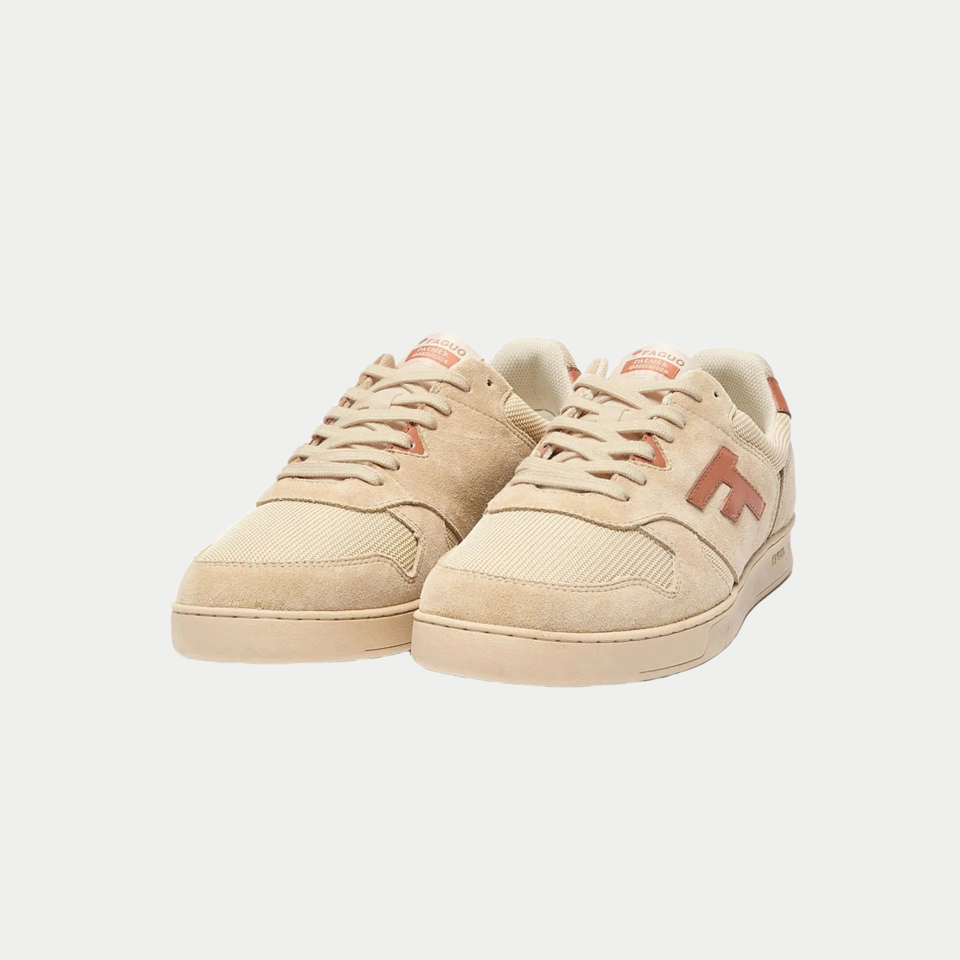 Baskets Palmer - Beige et Rouille - Faguo - détail 4