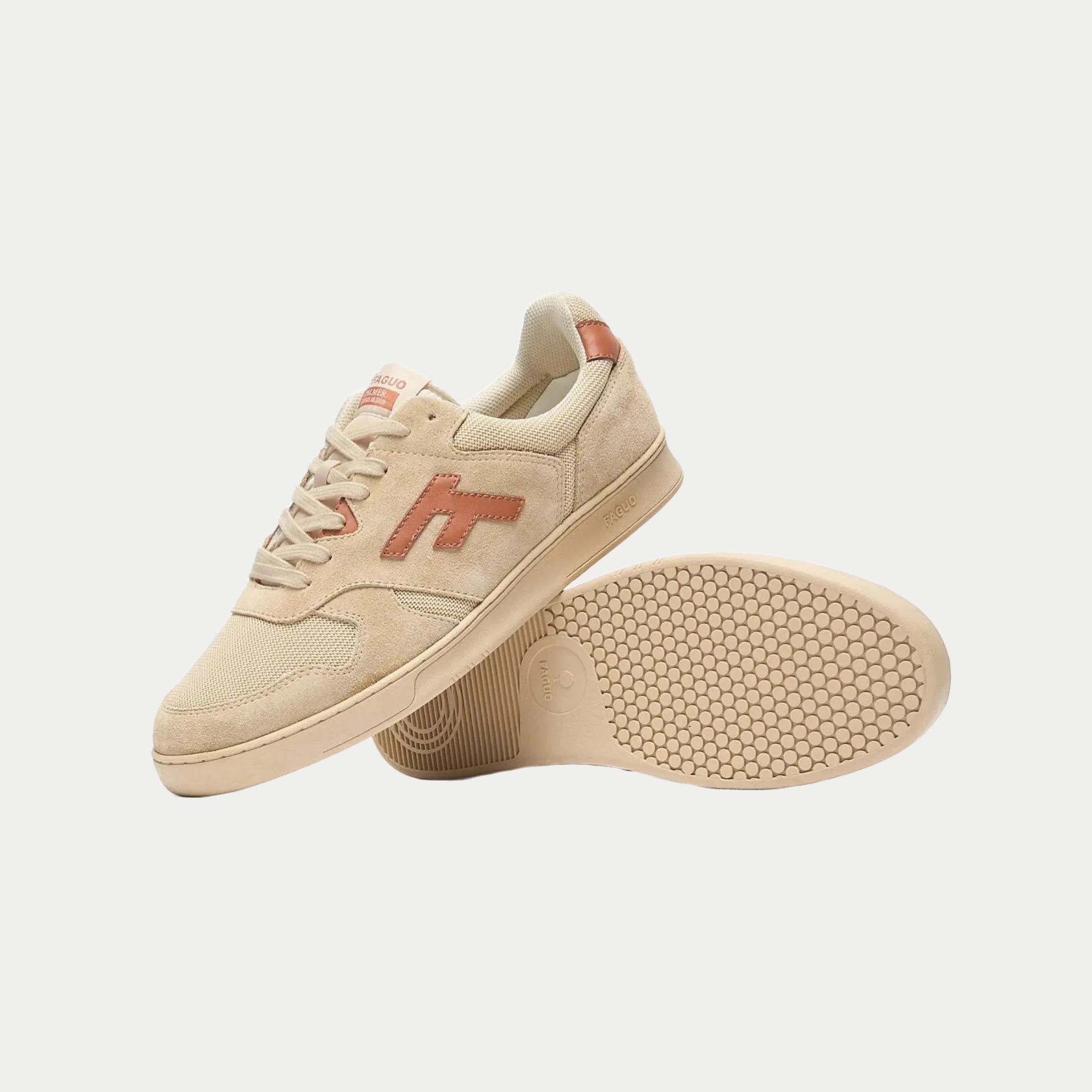 Baskets Palmer - Beige et Rouille - Faguo - détail 8