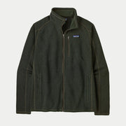 Polaire Better Sweater Old Growth Green Patagonia à plat, vue de face, zip intégral et col montant