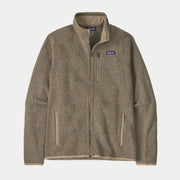 Veste polaire Better Sweater Seabird Grey Patagonia - face avant à plat, zip intégral et poche poitrine zippée