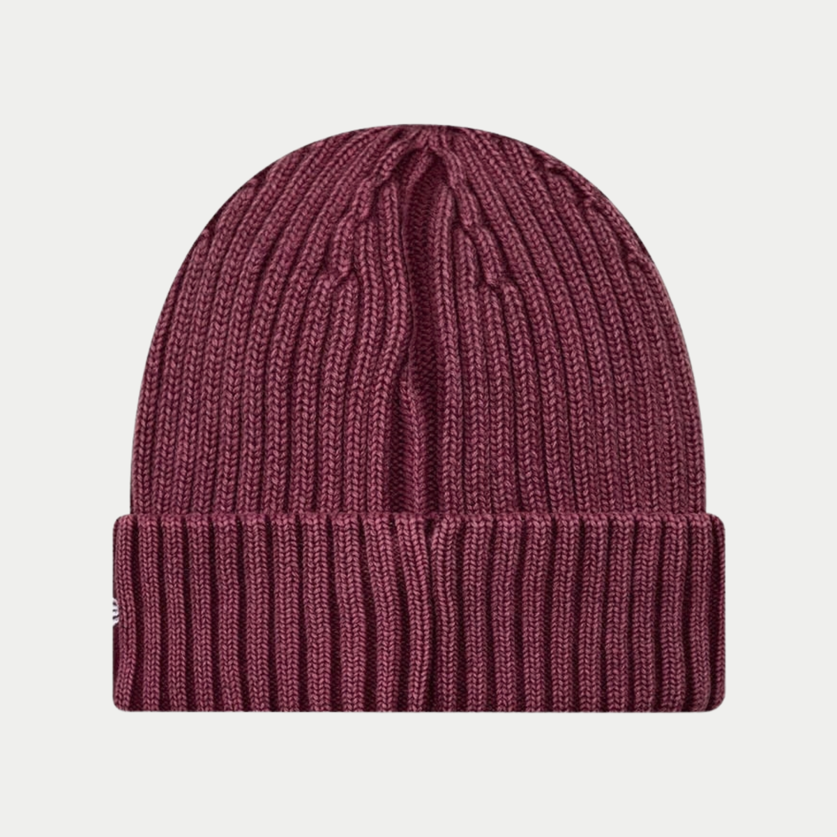 Bonnet LA Dodgers Washed New Era rouge foncé délavé, vue de dos sur la maille côtelée et le revers