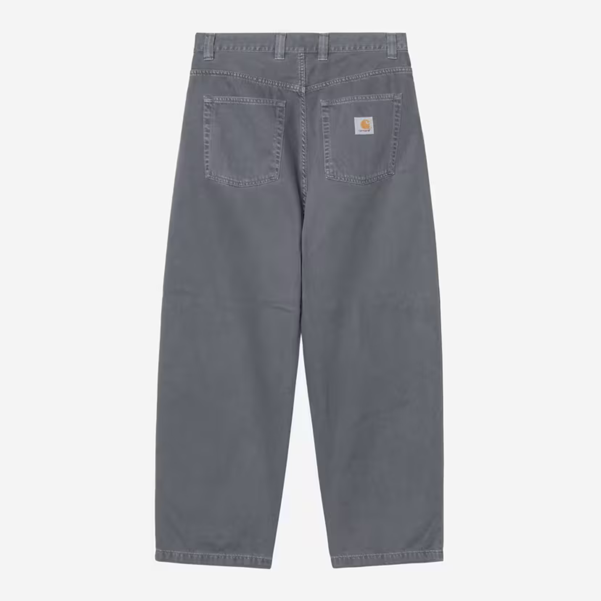 Pantalon Brandon Styx Carhartt WIP de dos : empiècement, poches plaquées et Square Label Carhartt