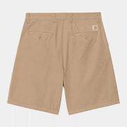 Calder Short coloris Leather vu de dos à plat, deux poches passepoilées à bouton et Square Label tissé