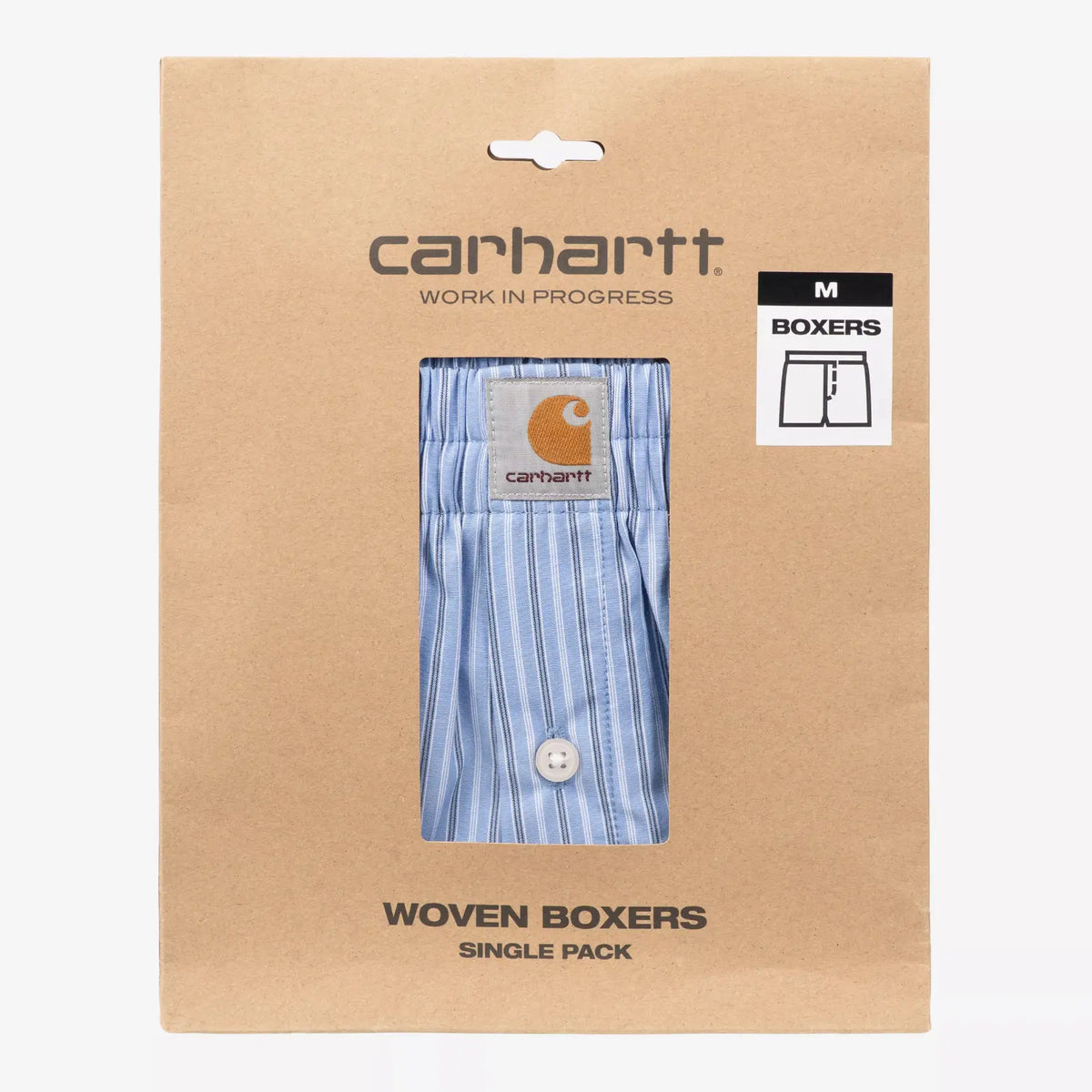 Caleçon Carhartt WIP Keene Stripe, détail taille élastique signature