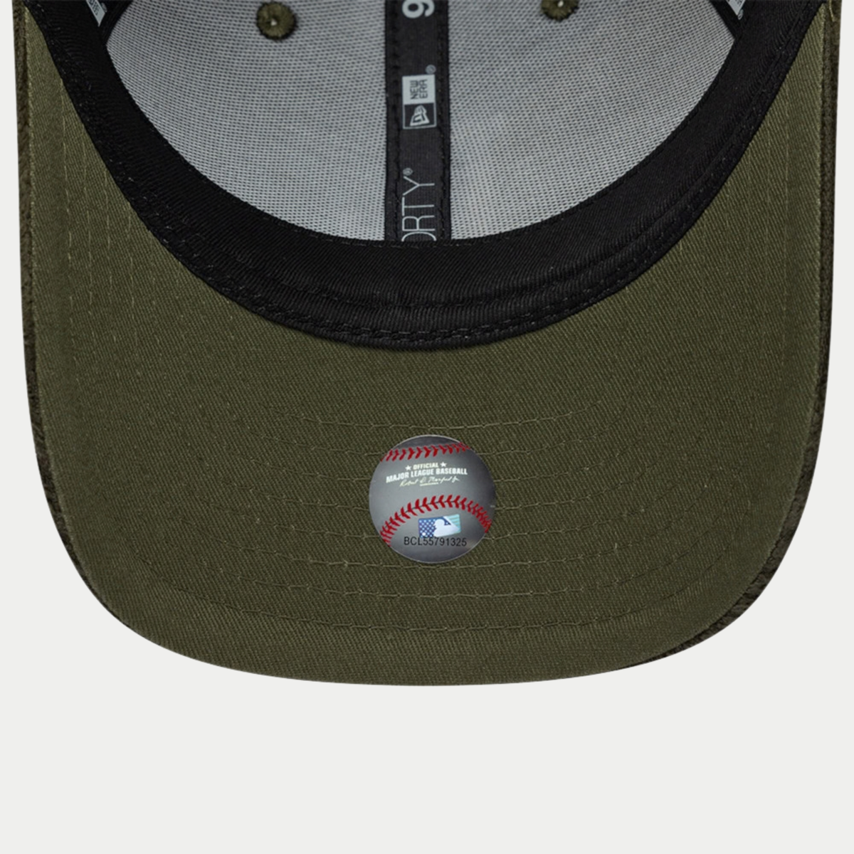 Casquette 9Forty LA Dodgers Cord Visor olive - dessous de visière et bande intérieure 9Forty