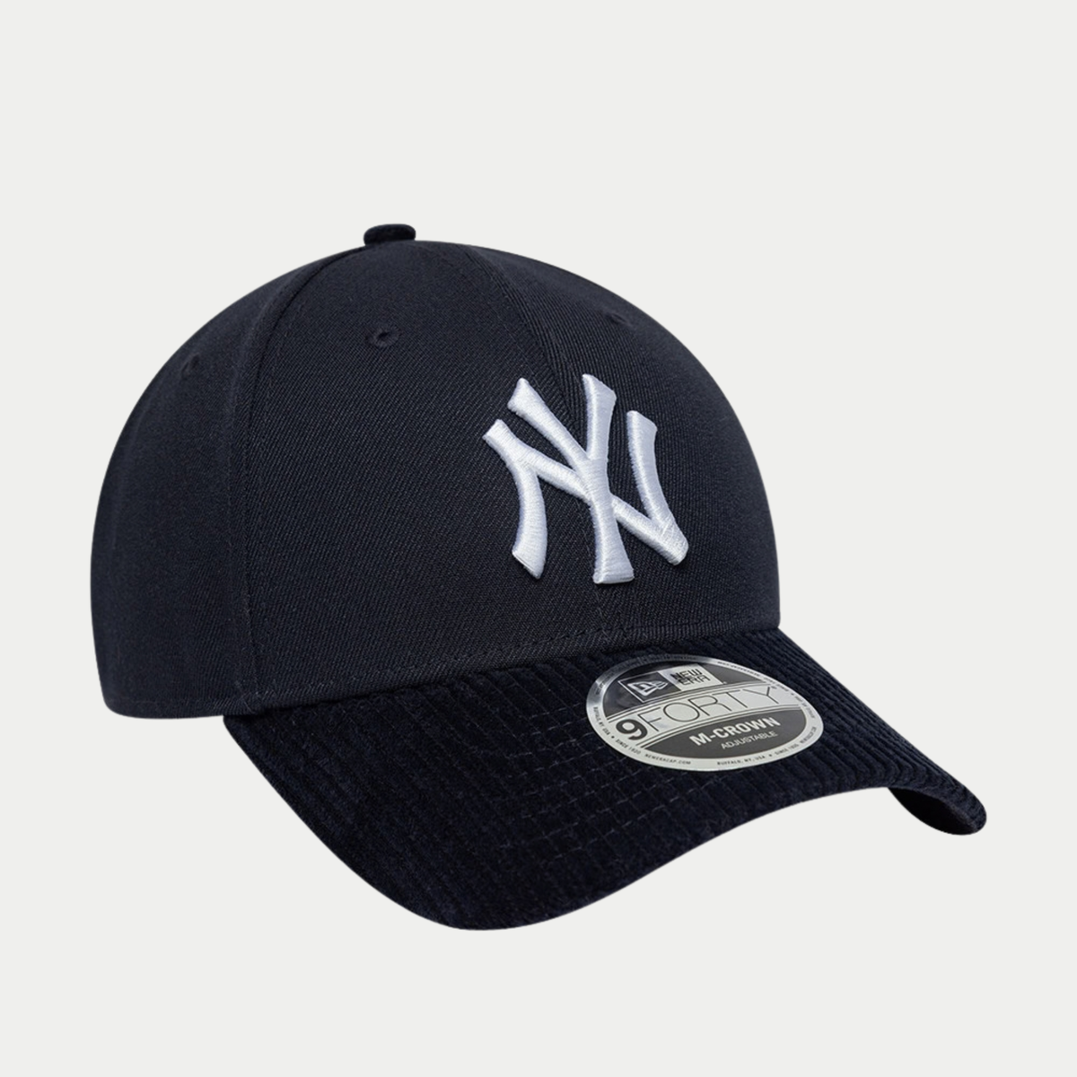 Casquette 9Forty Yankees Cord Visor bleu marine New Era - profil trois-quarts côté droit
