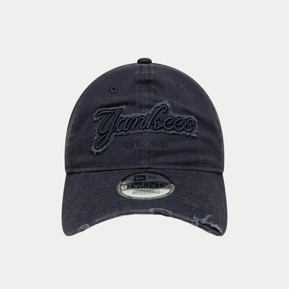 Casquette 9TWENTY New York Yankees MLB Distressed Denim - Bleu Marine - New Era