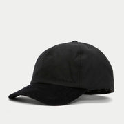 Casquette Ashby noire Barbour - profil, coton ciré et visière en velours côtelé