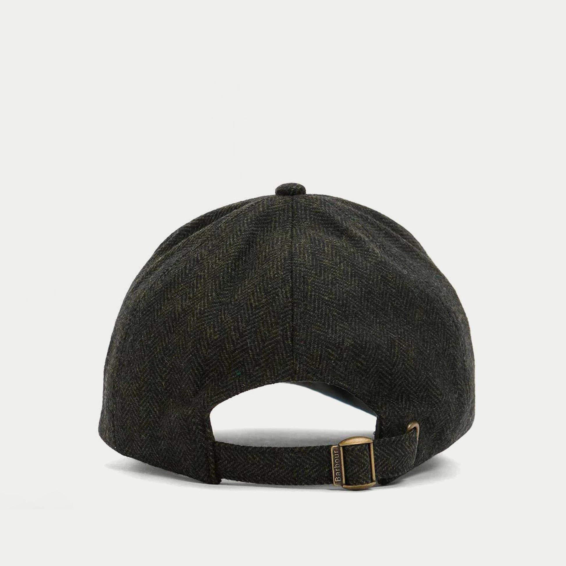 Casquette Barlow olive Barbour - vue de dos, sangle de réglage à boucle laiton