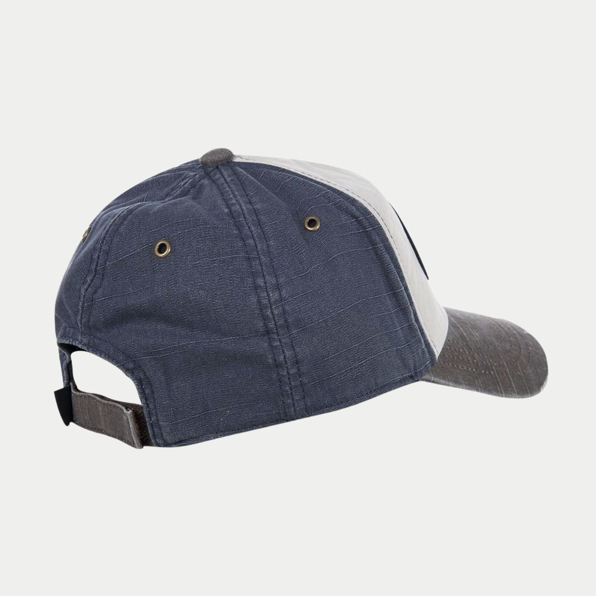 Casquette baseball Jack gris et bleu Von Dutch - dos bleu à œillets et fermeture à scratch