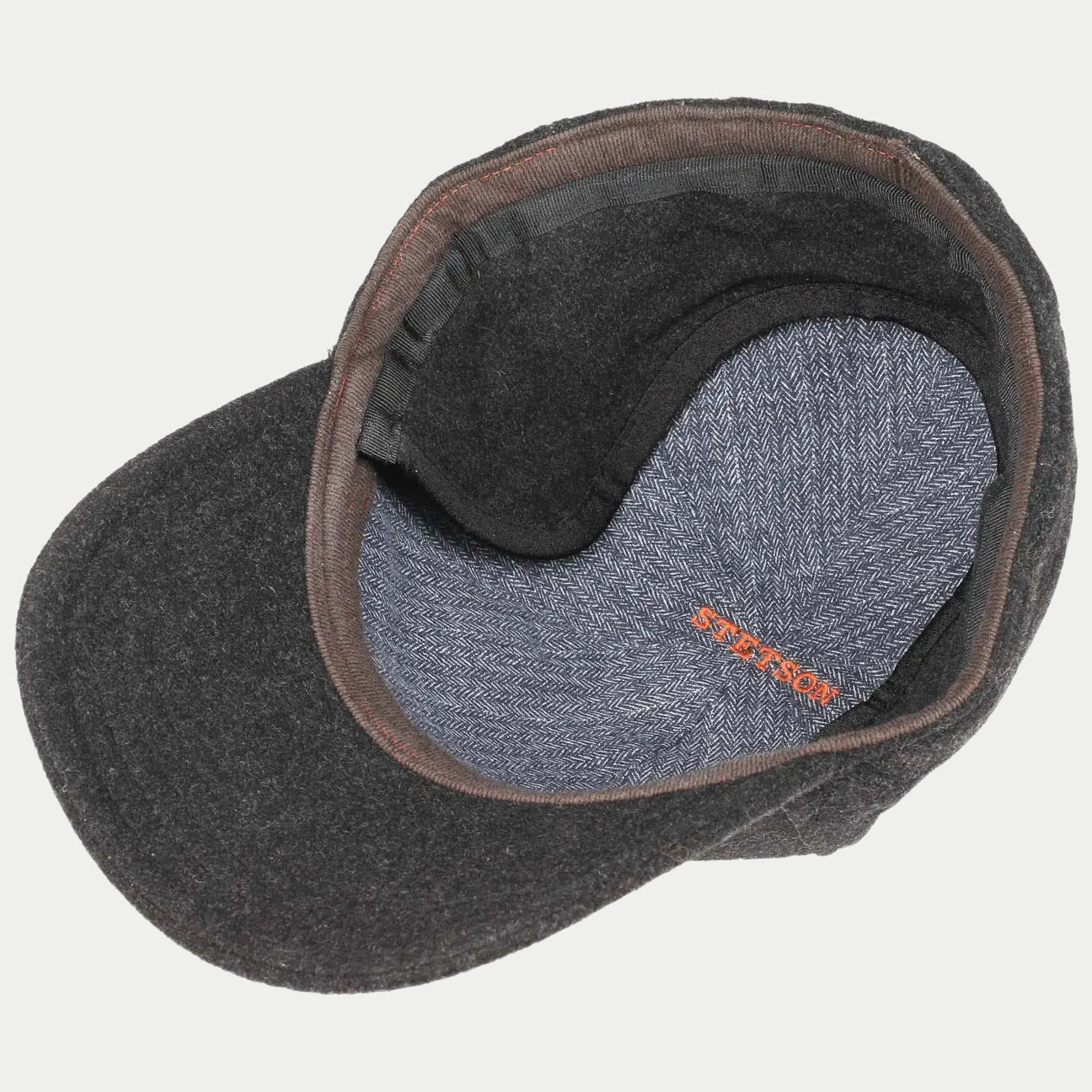 Casquette Laine Vaby Gris - Cache Oreilles - Stetson - détail 4