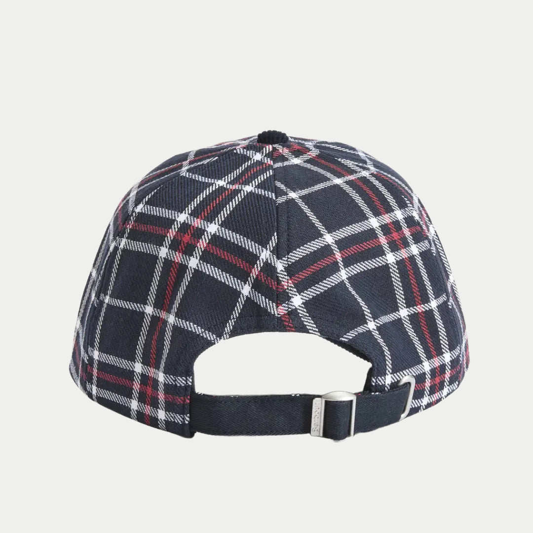 Casquette Benson - Navy et Red Check - Barbour - détail 3