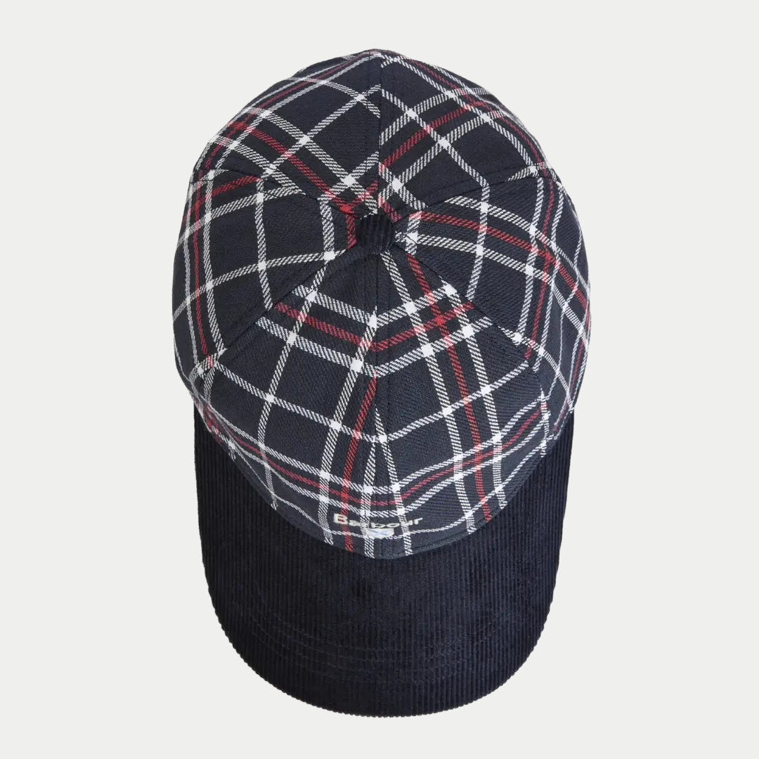 Casquette Benson - Navy et Red Check - Barbour - détail 4