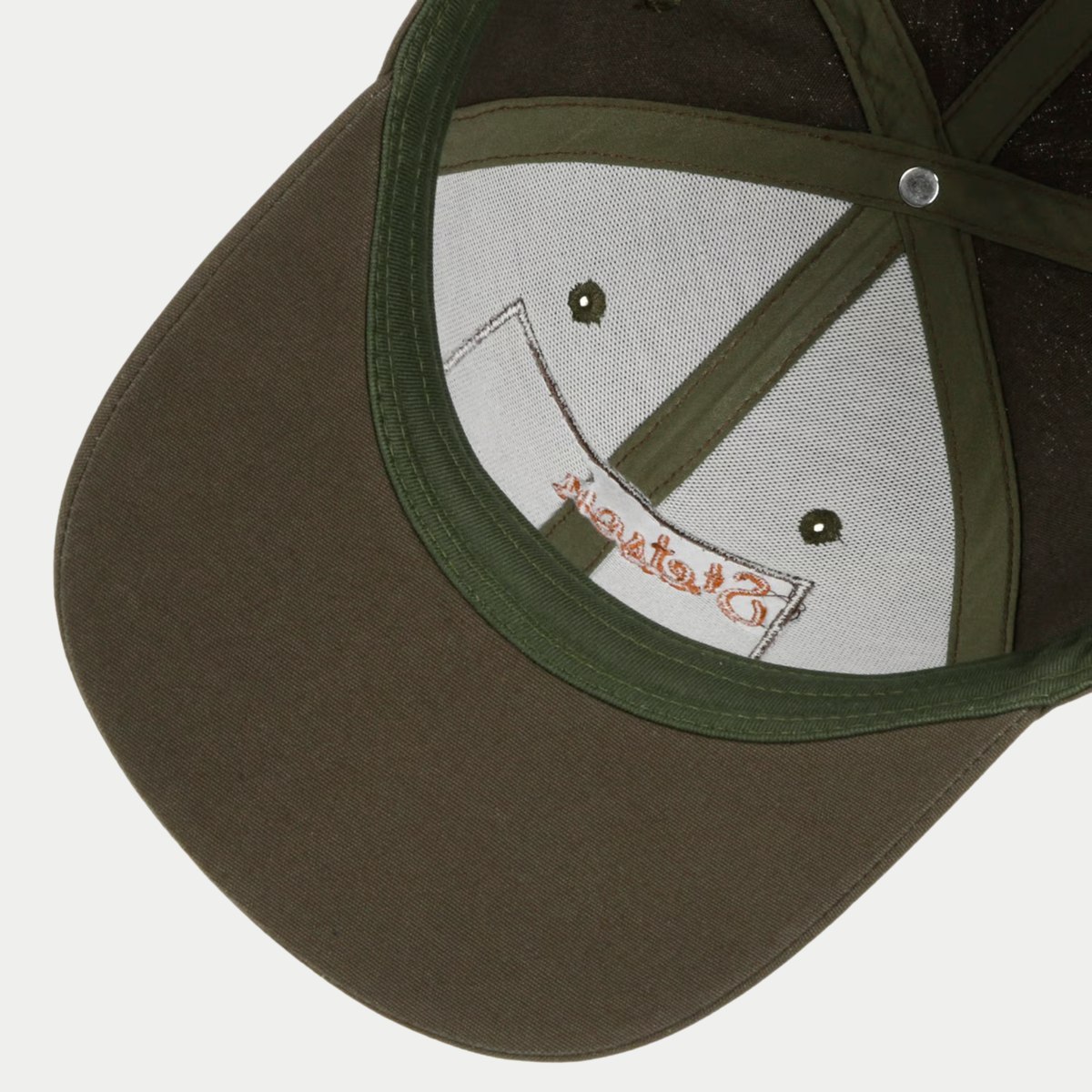 Casquette Boss of the Plains vert olive Stetson - dessous de visière et doublure écrue signée Stetson