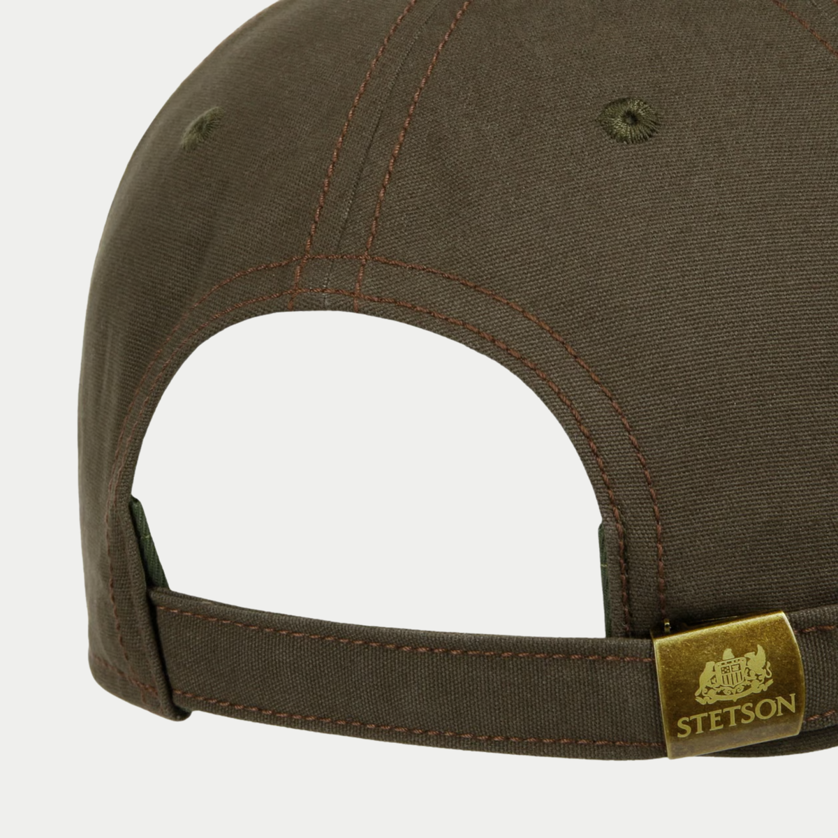 Casquette Boss of the Plains vert olive Stetson - arrière et boucle métallique laiton gravée Stetson