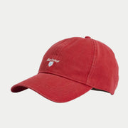 Casquette Cascade Lava de trois quarts, coton délavé rouge brique et visière souple